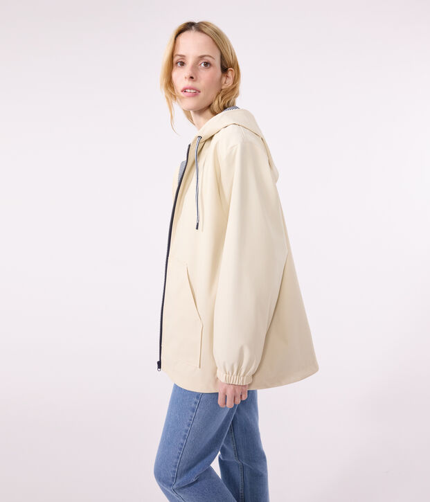 Cerata con cappuccio donna ecru