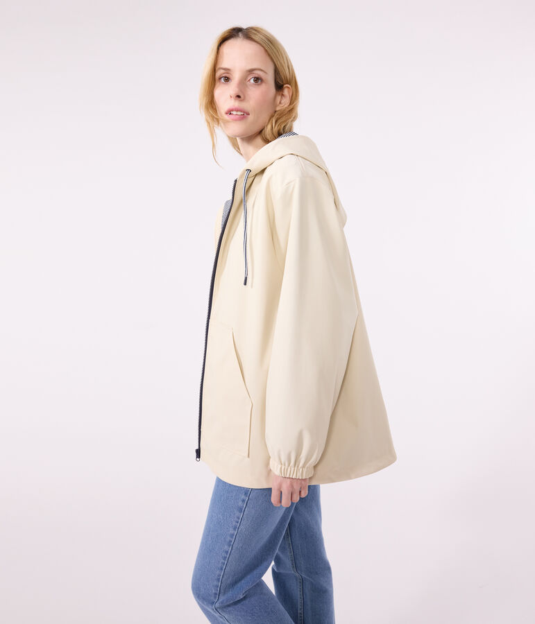 Cerata con cappuccio donna ecru