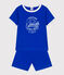 Pigiama corto in cotone bambino blu PERSE