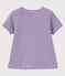 Blusa manica corta bebè femmina viola REAL/bianco MARSHMALLOW