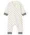 Tutina blu a stelle bebé a costine bianco MARSHMALLOW/grigio GRIS