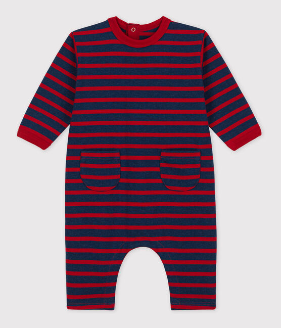 Tutina bebè in jersey spesso a righe stile marinière LITTORAL CHINE/ STOP