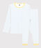 Pigiama fantasia bambina/bambino in cotone biologico bianco MARSHMALLOW/blu BRASIER