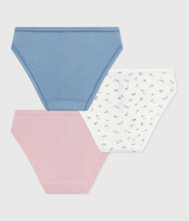 Set di slip in cotone con stampa a fiori bambina multicolore