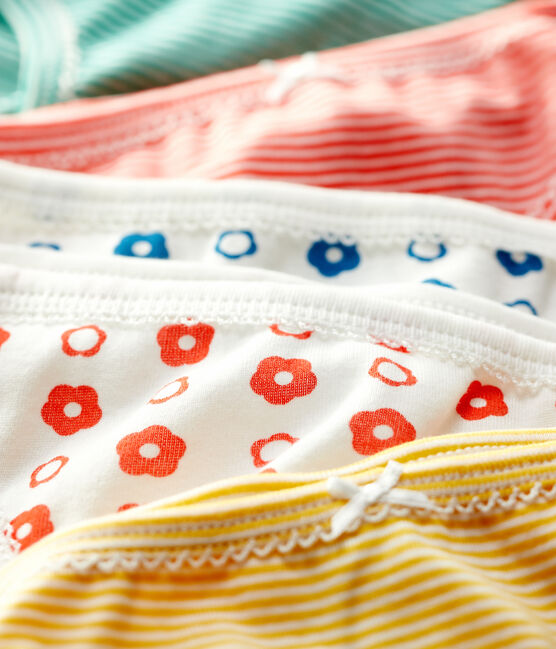 Confezione da 3 slip bambina a fiori in cotone biologico variante 1