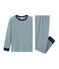 Pigiama bambino a costine verde PINEDE/bianco MARSHMALLOW