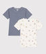 Set di 2 T-shirt a maniche corte in cotone bambino