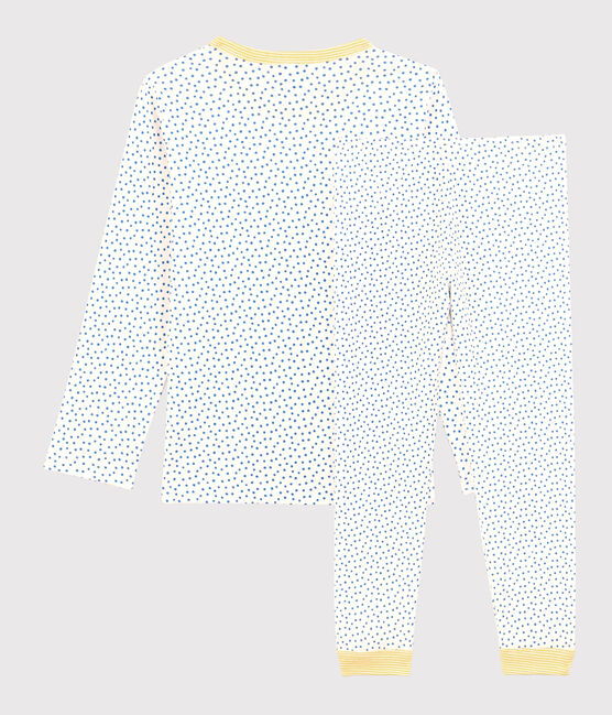 Pigiama fantasia bambina/bambino in cotone biologico bianco MARSHMALLOW/blu BRASIER