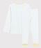 Pigiama fantasia bambina/bambino in cotone biologico bianco MARSHMALLOW/blu BRASIER