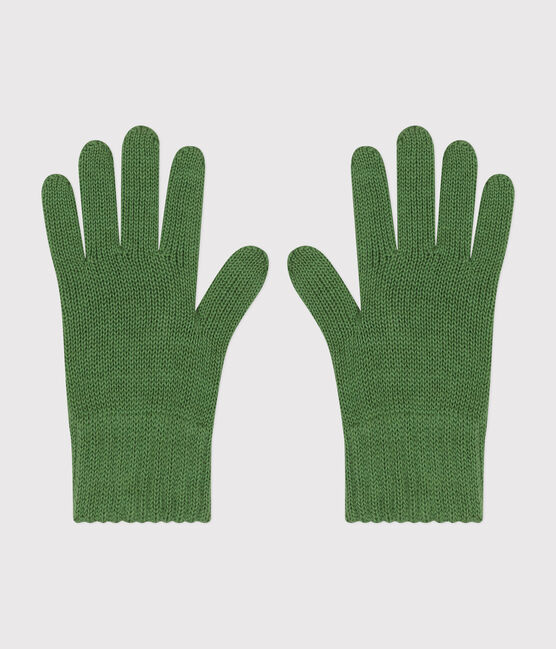 Guanti lavorati a maglia bambino verde PALMERAIE
