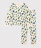 Pigiama chalet donna in cotone bianco AVALANCHE/ MULTICO