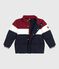 Piumino tinta unita color block bambino blu SMOKING/bianco MULTICO