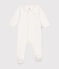 Pigiama in tubique neonato bianco MARSHMALLOW