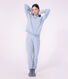 Pigiama in spugna di cotone a righe donna