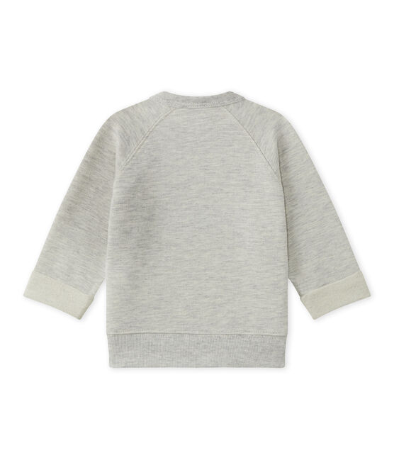 Felpa bebé bambino in molleton grigio BELUGA CHINE
