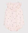 Abito neonato a maniche corte in cotone e bloomer con stampa di frutti rosa FLEUR/bianco MULTICO