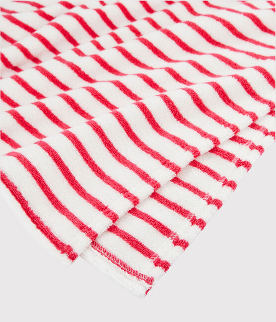 Poncho da spiaggia con cappuccio bebè femmina/maschio rosa GEISHA