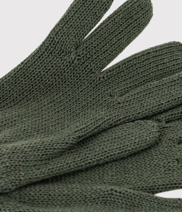 Guanti in maglia bambino unisex verde