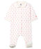 Tutina pigiama bambina in tubique bianco MARSHMALLOW/rosa GRETEL