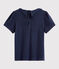 T-shirt bambina a maniche corte in cotone blu SMOKING