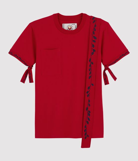 T-shirt Donna/Uomo Christoph Rumpf x Petit Bateau rosso TERKUIT
