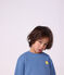 Felpa in cotone tinta unita bambina blu