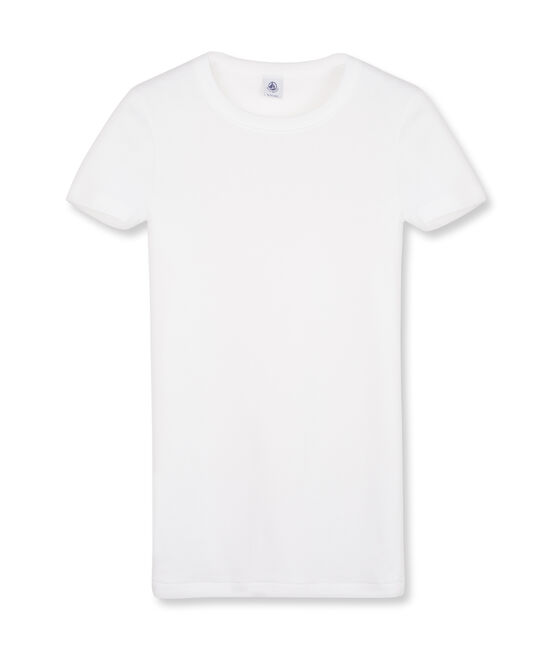T-shirt manica corta iconica donna bianco Ecume