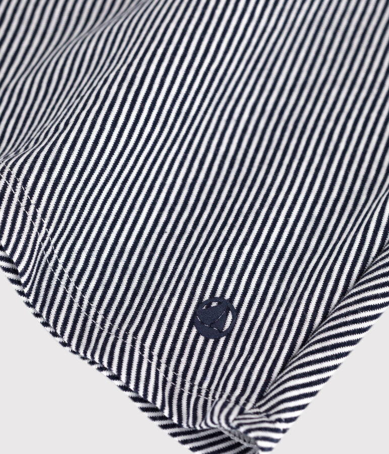 Gonna in cotone a righe bambina blu SMOKING/bianco MARSHMALLOW