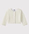 Bolero bambina brillante bianco ECUME/marrone EM DORE