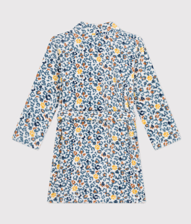 Vestaglia in pile bambino unisex bianco/blu/multicolore