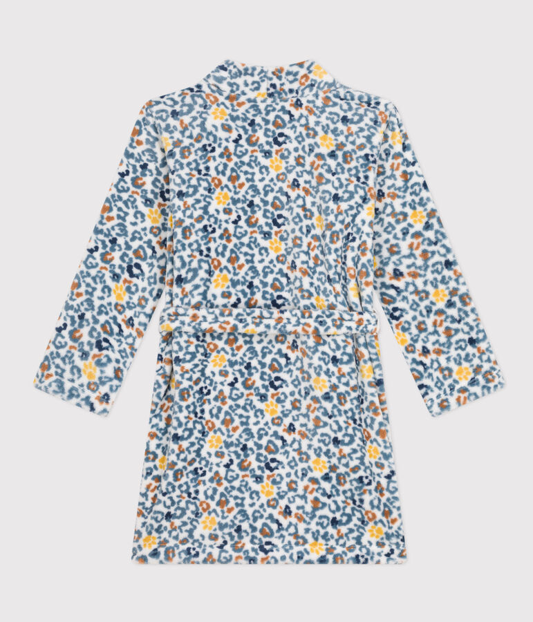 Vestaglia in pile bambino unisex bianco/blu/multicolore