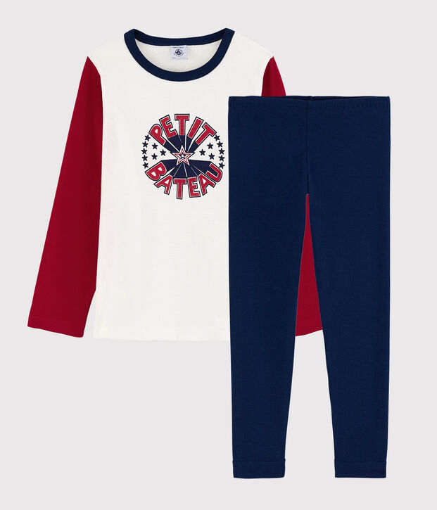 Pigiama bambino in cotone blu/multicolore