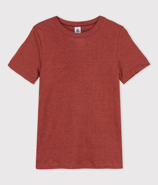 T-shirt L'ICONIQUE in lino donna marrone OMBRIE