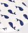 Pochette neonato in cotone con balena beige MONTELIMAR/blu MEDIEVAL