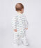 Pigiama in cotone con dinosauri neonato bianco MARSHMALLOW/bianco MULTICO