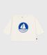 T-shirt a maniche lunghe in cotone con motivo gatto neonato