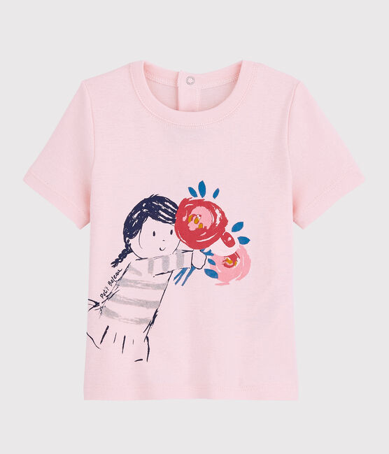 T-shirt a maniche corte da neonata rosa MINOIS