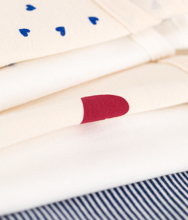 Confezione da 5 body a maniche lunghe beb&egrave; cotone multicolore