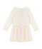Vestito bi-materiale da bambina bianco MARSHMALLOW
