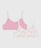 Set di brassière bambina in cotone con stampa a fiori variante 1