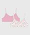 Set di brassi&egrave;re bambina in cotone con stampa a fiori multicolore