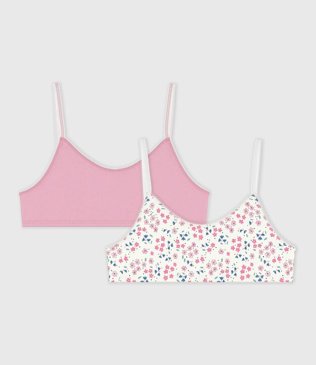 Set di brassi&egrave;re bambina in cotone con stampa a fiori multicolore