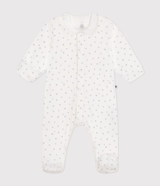 Pigiama in cotone con stampa neonato blu MARSHMALLOW/bianco GOMME