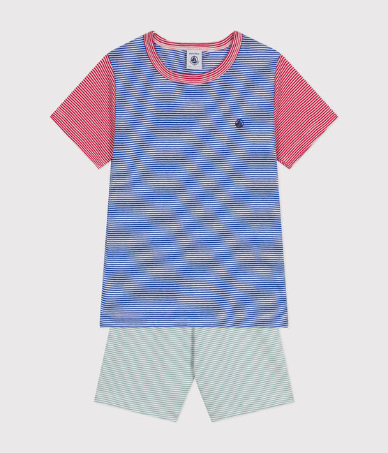 Pigiama corto in cotone a righe bambino PAUL/ MULTICO
