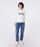 Felpa in cotone stampato donna bianco MARSHMALLOW