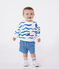 Felpa in cotone con squalo stampato neonato blu MARSHMALLOW/ PORCELANA