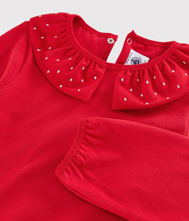 T-shirt maniche lunghe bambina rosso