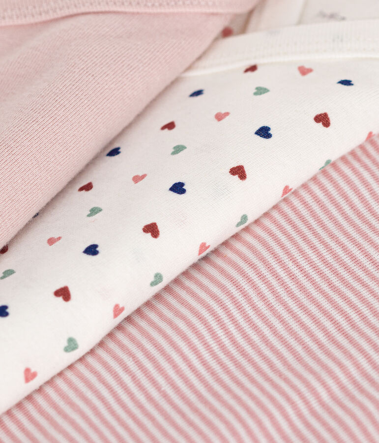 Confezione da 3 body incrociati beb&egrave; a maniche lunghe in cotone multicolore