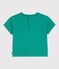 T-shirt a maniche corte in cotone con motivo gabbiano neonato verde GREENY