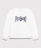 Felpa in cotone stampato donna bianco MARSHMALLOW